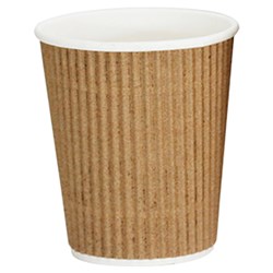Vee Insulated Coffee Cup Kraft Brown 237ml Essentials Collection