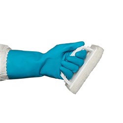 Silverlined Rubber Gloves Blue Size 7.5 Small Bastion