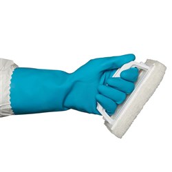Silverlined Rubber Gloves Blue Size 10.5 Extra Large Bastion