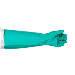 Nitrile Safety Gloves Green Large Bastion
