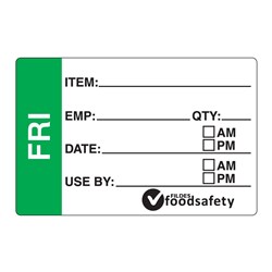 Label Prep Dissolvable Friday 49X75mm 250/Roll Fildes Food Safety