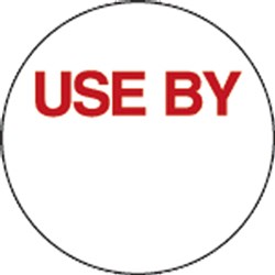 Removable Use By Label Round 500/Roll Fildes Food Safety