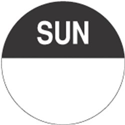 Sunday Round Label 24Mm 1000/Roll Removable Fildes Food Safety