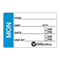 Label Prep Removable 49x75mm Monday 250/Roll Fildes Food Safety