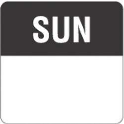 Sunday Square Label 40Mm 500/Roll Removable Fildes Food Safety