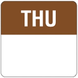 Thursday Square Label 40Mm 500/Roll Removable Fildes Food Safety