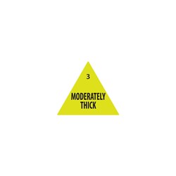 Label Triangle Moderate Thick Yellow 30Mm Removable 500/Roll Fildes Food Safety