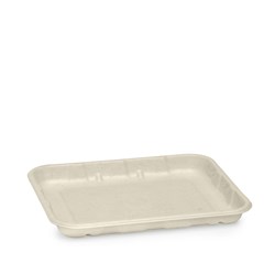 BioCane Produce Tray 6X5" Nat 163X136x16mm 125/Pkt (8) BioPak