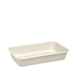 BioCane Produce Tray 1Kg Nat 268X173x46mm 125/Pkt (4) BioPak
