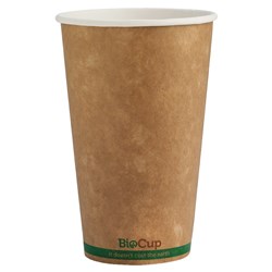 BioCup Single Wall 90Mm Kraft G.Stripe 16Oz 473Ml 50/Pkt(20) BioPak