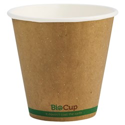 BioCup Double Wall Coffee Cup Kraft Brown 8oz 240ml BioPak