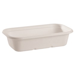 BioCane Takeaway Container Rectangle White 230x130x55mm 1000ml BioPak
