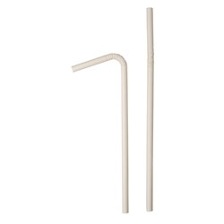 Flexible Paper Straw White Eco-Straw