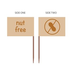 Nut Free Flag Food Marker Alpen