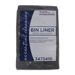 Extra Heavy Duty Garbage Bags Black 82L Kleaning Essentials