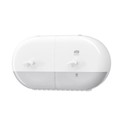 Elevation Smartone Plastic Twin Toilet Roll Dispenser White 398x156x221mm Tork