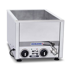 Roband Bain Marie Countertop Bm21 2 X 1/2 Pan Side Control/Drain