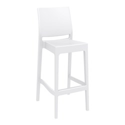 Maya Bar Stool 75 White 750mm Siesta