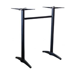 Astoria Black Twin Bar Table Base Suit 800mm Siesta