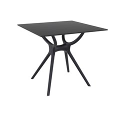 Air Table 80 Black Top & Base 800x800x740mm Siesta