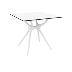 Air Table 80 White Top & Base 800X800x740mm Siesta