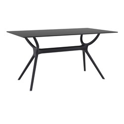 Air Table 140 Black Top & Base 1400X800x740mm Siesta