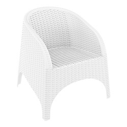 Aruba Arm Chair White 450mm Siesta
