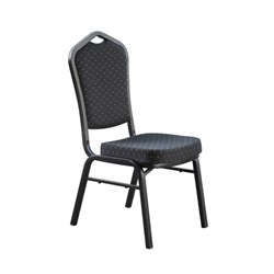 Function Chair Black & Black Fabric Seat 460mm Durafurn