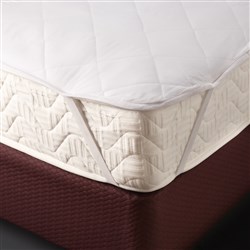 Polyester Mattress Protector With Strap White King Polesy