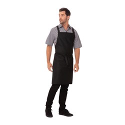 Crossover Bib Apron With Pockets Black 900x970mm Chef Works