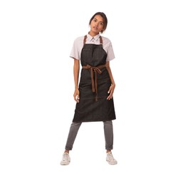 Memphis Bib Apron With Pockets Indigo Blue 860x760mm Chef Works