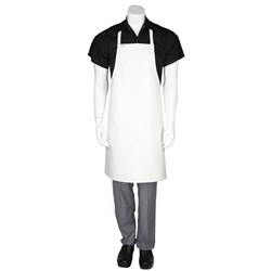 PVC Short Bib Apron No Pockets White 890x680mm Chef Works