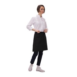 Bistro 1/2 Apron With Pockets Black 480x700mm Chef Works