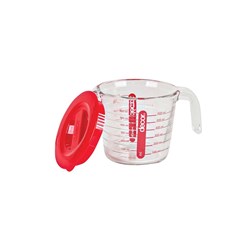Glass Measuring Jug With Lid 650ml Decor