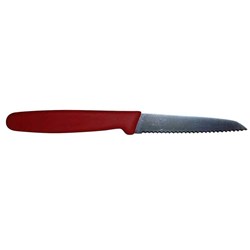 PARING KNIFE RED 80MM (100)