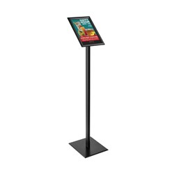 Foyer Stand W/ A4 Snap Frame Blk