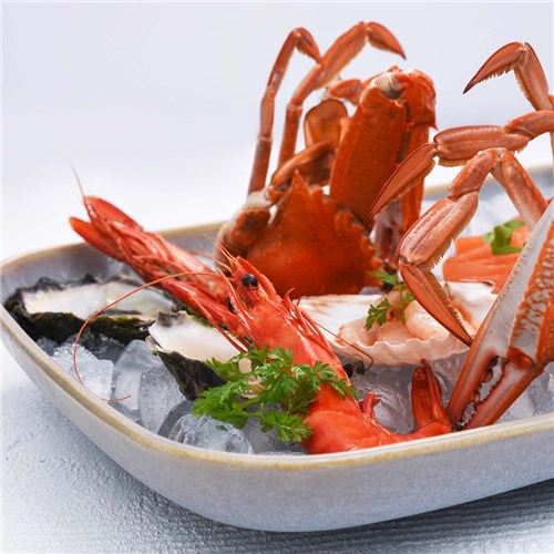 URBAN LOFT RECT SERVE PLATTER 365X270X50MM AZURE