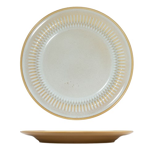 1076350 - COTTAGE RND RIM PLATE 270MM ALMOND