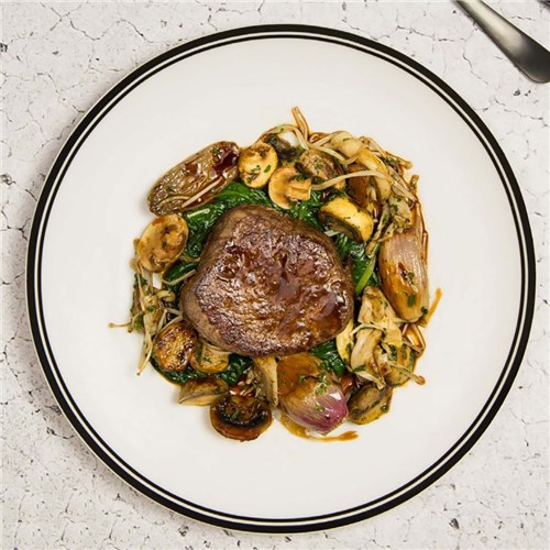 1077043 - Nano Cru Round Coupe Plate White & Black 210mm