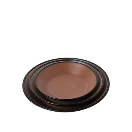 Dual Colour Melamine Sauce Dish Black/Brown 130mm CouCou
