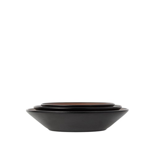 Dual Colour Melamine Sauce Dish Black/Brown 130mm CouCou