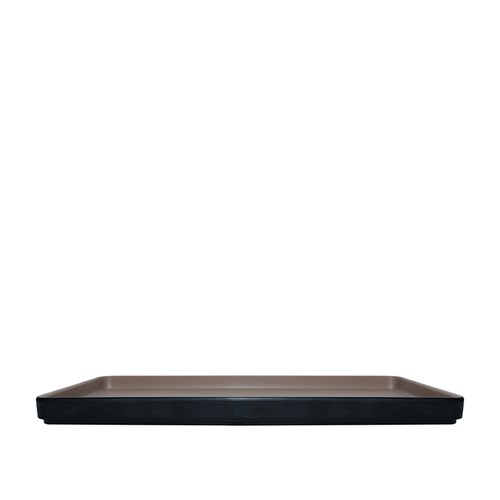 Dual Colour Melamine Rectangular Plate Black/Beige 325x150mm CouCou