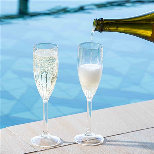 Coastal Polycarbonate Plastic Flute Glass