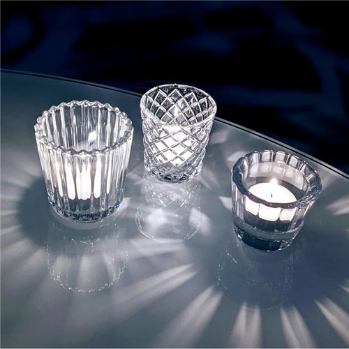 Ribbed Votive Candle Holder 70mm Utopia