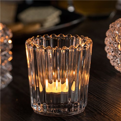Ribbed Votive Candle Holder 70mm Utopia