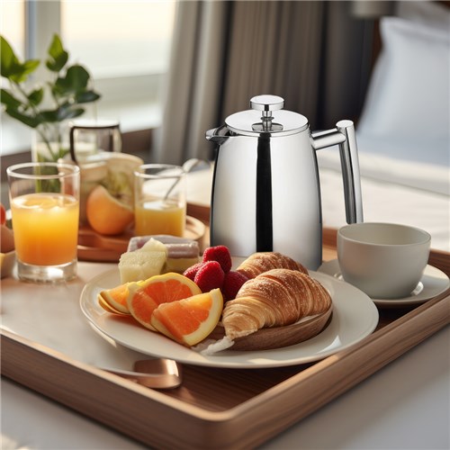 Modena 6 Cup Coffee Plunger Stainless Steel 800ml