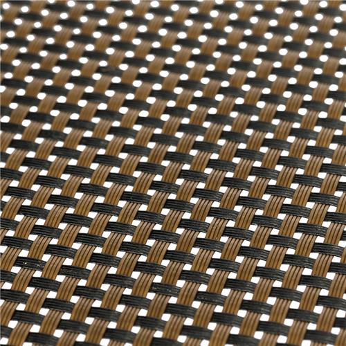 Placemat Plastic Woven Black/Brown 450x300mm Connoisseur