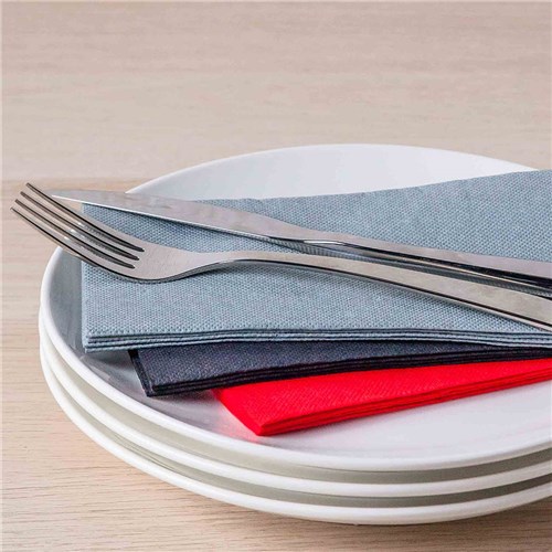 Lisah Quilted Paper Dinner Napkin Red 1/8 Fold 380x380mm Pro.mundi