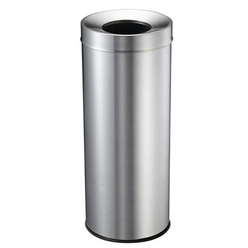 Compass Garbage Bin 28L Brushed Stainless Steel Round  With Metal Bin Liner 250X600mm