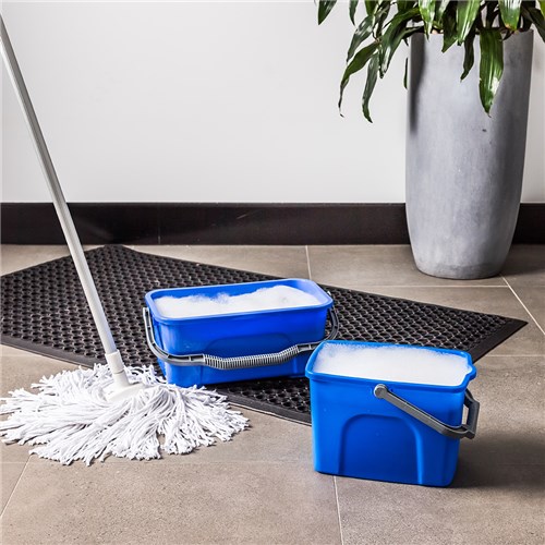 Rectangular Plastic Bucket Blue 9L Kleaning Essentials